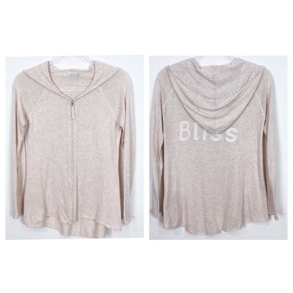 Subtle Luxury Sweaters - SUBTLE LUXURY BUFF COLOR HOODIE KNIT SWEATER WOMENS SZ S/M